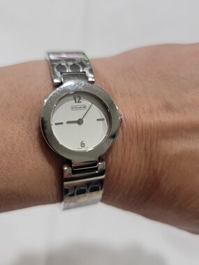 Coach Silver Stainless Steel Women’s Bracelet Watch - Silver Dial